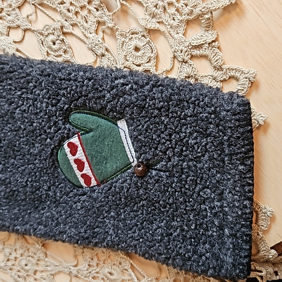 Vintage C&B Sport by Croft & Barrow Gray Fleece Pullover Christmas Jacket - Picture 2 of 12